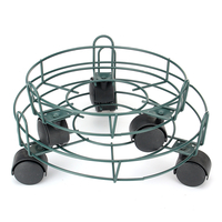 Support de pot de fleur support en fer rond support de plante de jardin en pot avec chariot à roue