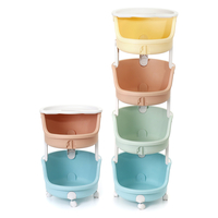 Support de rangement de jouets chambre support mobile plancher chariot multicouche boîte à collations maison salon étagè