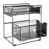 Support de rangement de salle de bain étagère latérale de réfrigérateur 2 couches amovible cuisine salle de bain organis