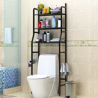 Support de rangement de toilette de salle de bain Étagère de rangement de lavabo de toilette sans poinçon Support de tab