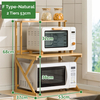 Support de rangement en bois multifonctionnel à 2 niveaux,  étagères de cuisine,  organisateur de récepteur de bureau