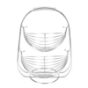 Support de rangement en métal pour panier de fruits à 2/3 étages en argent pour cuisine à domicile
