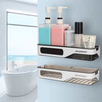 Support de rangement mural pour salle de bain sans perforation Storng Loda capacité de charge étagère de salle de bain s
