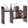Support de rangement réglable en bois pour organisateur de bureau Double étagère de style H pour bureau à domicile