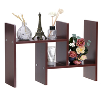 Support de rangement réglable en bois pour organisateur de bureau Double étagère de style H pour bureau à domicile
