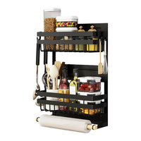 Support de réfrigérateur étagère latérale support de paroi latérale multifonctionnel fournitures de cuisine ménage multi