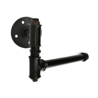 Support de rouleau de papier de soie de tuyau de fer rétro industriel de 210mm Support mural Toliet