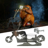 Support de rôtissoire de poulet Portable Barbecue Grill Four Poulet Support de canard Moto Forme BBQ Outil de support en