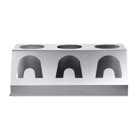 Support de séchage dégouttoir de support de bouteille de tasse de 3 trous dacier inoxydable
