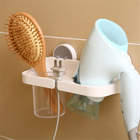 Support de sèche-cheveux multifonctionnel sans poinçon de salle de bain