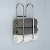 Support de serviette chromé mural étagère support de rangement pour salle de bain support de barre de rail