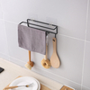 Support de stockage de tissus Porte-serviettes Support de crochet Support de cuisine Étagère de salle de bain suspendue