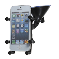 Support de support de cellule en acier inoxydable de voiture rotatif pour iPhone