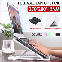 Support de support de support de Macbook réglable en hauteur 2 en 1 pliable à 8 niveaux avec support de téléphone pour t