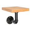 Support de support de tablette de tuyau de fer fixé au mur industriel Support de support détagère flottant avec pa
