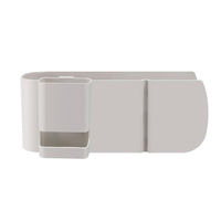 Support de support pour sèche-cheveux adhésif Support de rangement mural sans forage Support de rangement en plastique m