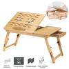 Support de table de lit pour ordinateur portable réglable plateau de canapé de bureau dordinateur avec tiroir pliab
