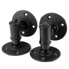 Support de tablette en acier inoxydable 2Pcs Industrial Steampunk Stockage Porte-bibliothèque DIY Décor