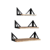 Support de tablette flottant Étagères Étagère murale Montage en bois Rack de stockage 3 PCS
