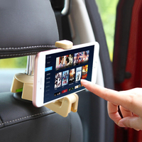 Support de téléphone de siège arrière de voiture ABS support de stockage crochet sac de support en tissu organisateur un