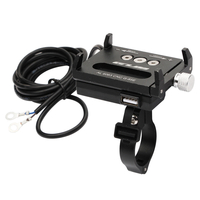 Support de téléphone moto réglable chargeur USB Navigation support support guidon