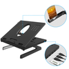 Support dordinateur portable Dissipation de chaleur pliable réglable avec concentrateurs USB pour ordinateur portab