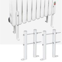 Support universel de jambe de pied en acier blanc de supports de radiateur de colonne 15CM du sol
