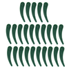 Système de remplacement de coupe de lame de polymère de lame en plastique vert-foncé de 25pcs pour la tondeuse à gazon