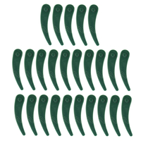 Système de remplacement de coupe de lame de polymère de lame en plastique vert-foncé de 25pcs pour la tondeuse à gazon