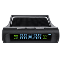 Système de surveillance de la pression des pneus de voiture solaire TPMS sans fil + 4 capteurs externes 0-5 bars
