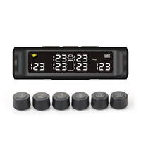 Système de surveillance de la pression des pneus sans fil TPMS externe solaire avec 6 capteurs pour camion de voiture RV