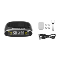 Système de surveillance de la pression des pneus solaire TPMS Invites vocales en temps réel Testeur de pneus avec 4 capt