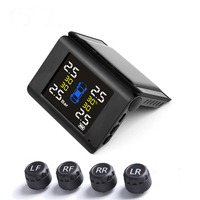 Système de surveillance de la pression des pneus de voiture USB TPMS à énergie solaire dorigine pliable avec 4 capt
