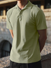 T-shirt de golf et de tennis à manches courtes en coton pour homme