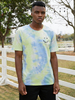 T-shirts de rue à col rond et à imprimé tie-dye pour hommes