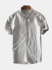T-shirts de style chinois en lin à manches courtes pour hommes