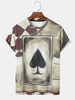 T-shirts de style rétro de carte de jeu dimpression de pelle dhommes