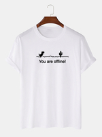 T-shirts drôles à manches courtes en coton avec slogan de jeu de dinosaures