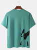 T-shirts en coton à col rond respirant et respirant pour homme