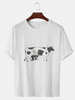 T-shirts en coton à manches courtes et à manches courtes