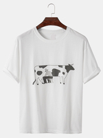 T-shirts en coton à manches courtes et à manches courtes