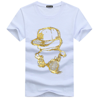 T-shirts imprimés de bande dessinée hommes T-shirt à manches courtes à col rond et à la mode dété