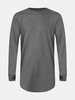 T-shirts lâches à manches longues en coton de couleur unie pour hommes