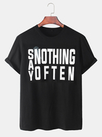 T-shirts manches courtes col rond imprimé coton slogan