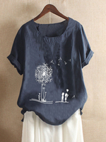 T-shirts manches courtes imprimé fleurs été Plus