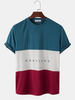 T-shirts preppy à manches courtes pour hommes