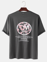 T-shirts respirants à col rond et à motif de caractère pour hommes