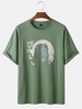 T-shirts respirants à manches courtes en coton imprimé animal