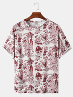 T-shirts respirants à manches courtes en coton imprimé drôle de bande dessinée