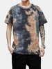 T-shirts respirants à manches courtes en coton tie-dye pour homme